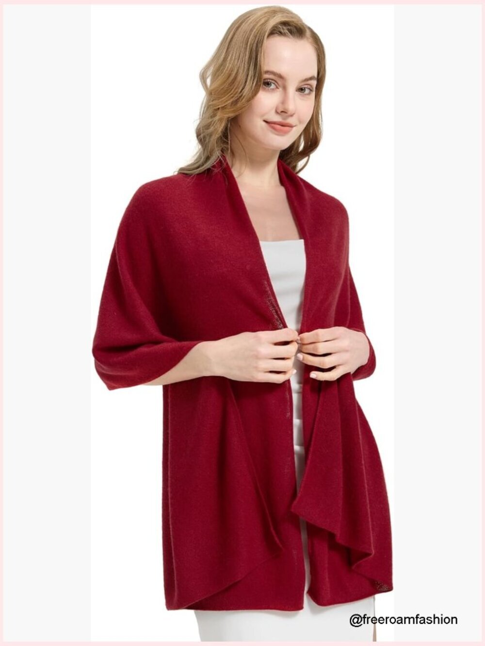 Luxury Cashmere Pashmina Shawl Wrap, Soft Knit Travel Scarf 71x24